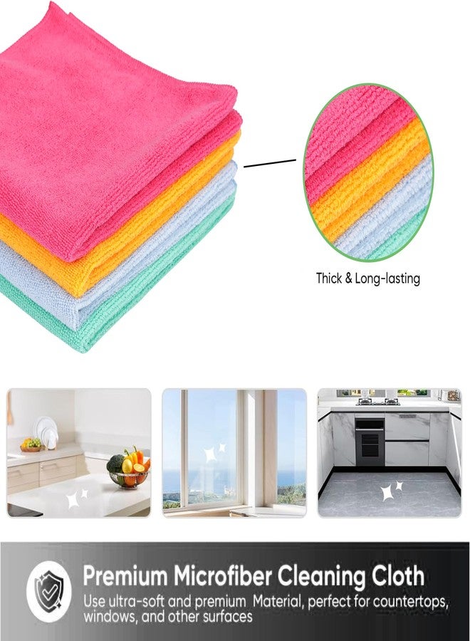 Cutting EDGE Soft Microfiber Cleaning Cloth Thick Lint & Scratch Free Multipurpose Perfect for Home Appliances & Kitchen Cleaning Both Interior and Exterior -Pack of 4 (Multicolor, 40 X 30 Cm) - Image 2